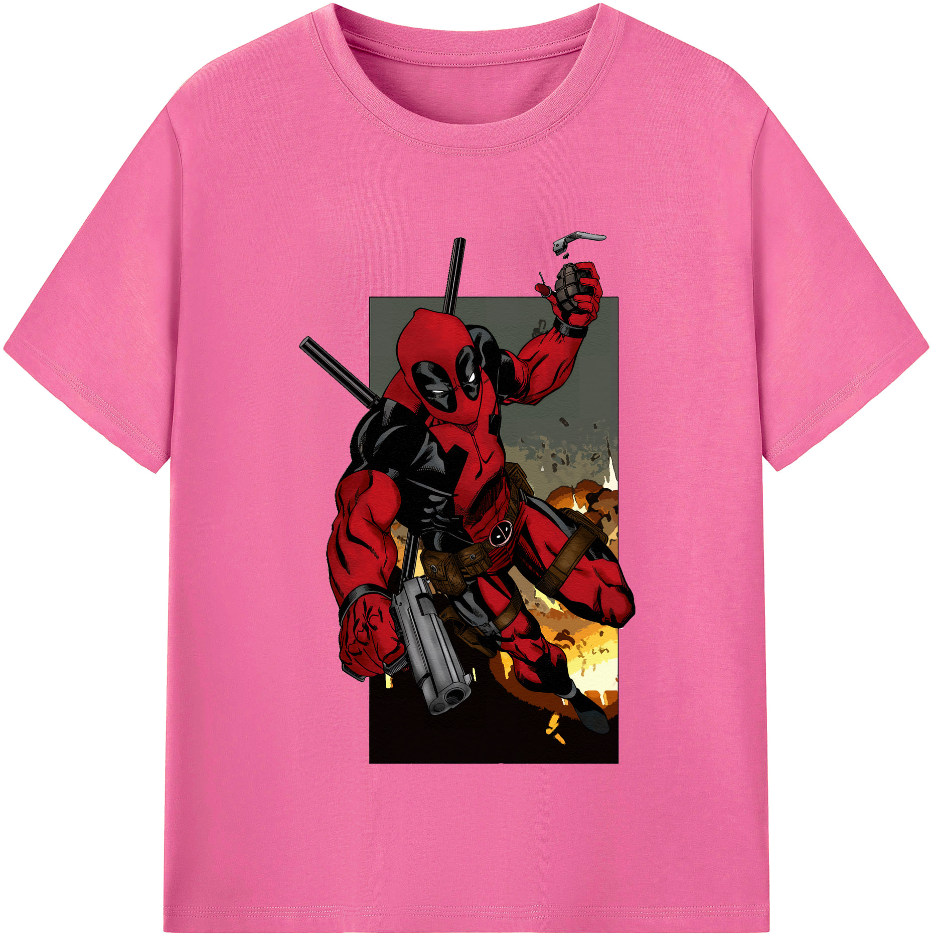 （画像用） Deadpool デッドプール レディースカジュアルプリントTシャツ（綿100％）